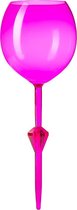 Drijvend Wijnglas zonder voet - Wijnglas houder - zero waste kunststof – outdoor strand - Moederdag cadeautje - 1 stuk - 0.4 Liter – Roze