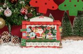 2 x 3D Pop up kerstkaart kerstmarkt uitnodiging met kerstbal en sterren incl.enveloppen en 8 feestelijke sluitzegels