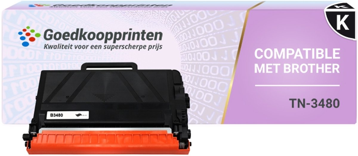 Brother TN-3480 toner Zwart (8.000 afdrukken) - Huismerk