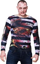 Boland - Fotorealistisch shirt Zombie prisoner - Multi - M/L - Volwassenen - Zombie