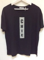Shirt-Zwart-Print-Glitter-maat L/XL