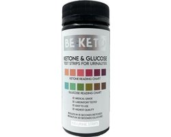 Be Keto | Ketone & Glucose Test Strips | 100 strips | Ketose dieet | Ketonentest