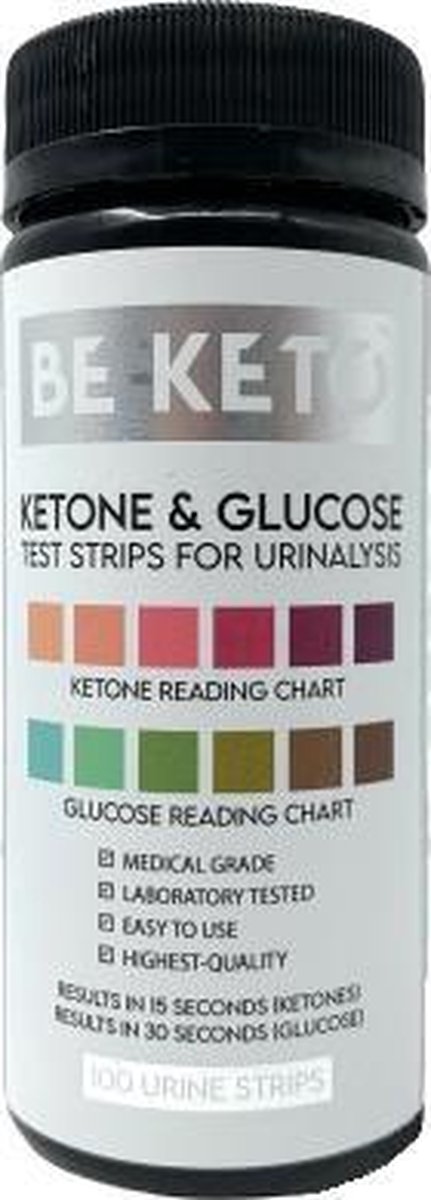 Goedkoopste Be Keto | Ketone & Glucose Test Strips | 100 strips | Ketose dieet | Ketonentest