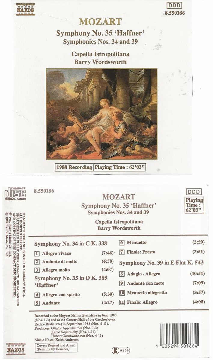 MOZART SYMPHONY No 35 HAFFNER