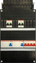 ABB Groepenkast 3fase 1x4p HS  2x4p Aardlekschakelaars 4 Automaten