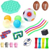 Nixnix - Fidget Toys Pakket - Fidget toys - 24 stuks - Squishies - 24 delig - Flexible rope - Finger fidget - Flippy Chain - Monkey Noodles