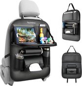 Auto Rugleuning Beschermer (2 stuks) - Waterdichte Autostoel Organizer - Tablet Houder - Telefoon - Opbergtas- Echt Leder