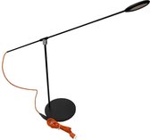 BureaUlamp Zwart - Zinaps LED Desk Lamp Swinging Eye Care Tafellampen Temperatuur Verstelbare Helderheid Dimbaar met Oranje USB-kabel voor studie Office en Slaapkamer (Zwart) (WK 02130)