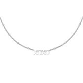 Yehwang - Ketting XOXO - Necklace - Zilverkleurig - Stainless Steel