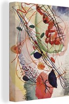 Canvas Schilderij Aquarell - Kandinsky - 90x120 cm - Wanddecoratie