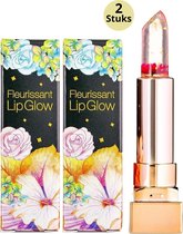GLAMFOX Rose Flower Lippenstift - Lip Plumper Lipstick met 24 Karaat Goud Korrels en 100% Echte Bloem - Lippenstift Langhoudend - Lippenbalsem - Korean Beauty Make Up - 2-Pack