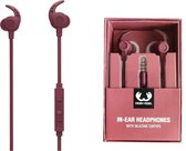 Fresh 'n Rebel Earbuds rood LACE SPORTS Concrete, Bluetooth in-ear hoofdtelefoon met oorbeugel