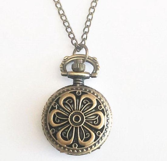 Treasure Trove Ornate Bloem Watch - Montre à chaîne - Femme - Bronze