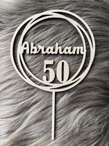 Taarttopper Abraham - 50 - verjaardag