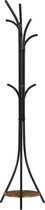 Segenn's Kapstok - Kledingstandaard - met Plank en 6 haken - voor Kleding - Tassen - Hoeden - 41 x 41 x 183,5 cm - Industrieel Design - Vintage Bruin-Zwart