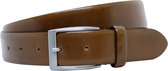 Heren Riem Nette Riem Cognac Gevlamd - Made in Italy - Heren Broekriem Pantalon Camel - Taille 120 cm
