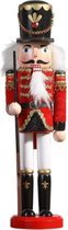 BaykaDecor - Unieke Notenkraker Beeld - Nostalgie - Houten Woondecoratie - Kinderkamer Decoratie - Cadeau - Kerst - Rood - 30 cm