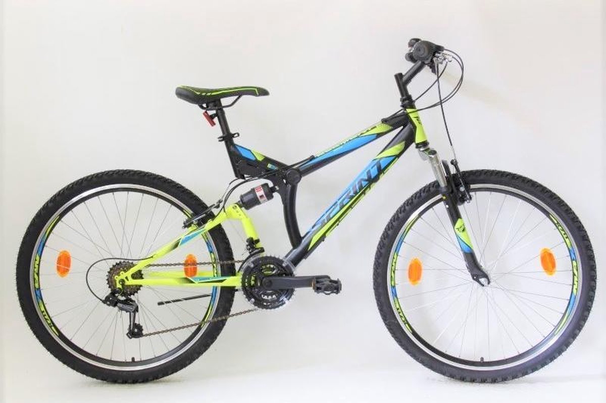 Sprint Element Mountainbike 26 inch Fiets met 18 versnellingen Shimano Zwart Groen Framemaat: 46 cm BK21SI0790 R6