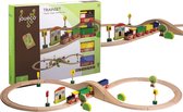 Houten Treinset - Duurzaam - Houten Spoorbaan - Houten Speelgoed - 30 Delig - Leeftijd 3 Tot 8 Jaar