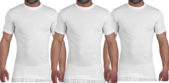 Embrator 3-stuks mannen T-shirt ronde hals wit