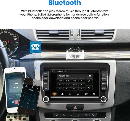 Autoradio voor Volkswagen Polo T5 Tiguan Golf Seat Leon Altea Skoda Octavia Fabia Yeti | 2003 t/m 2020 | 9 INCH | Denago | 2003 2004 2005 2006 2007 2008 2009 2010 2011 2012 2013 2014 2015 2016 2017 2018 2019 2020 | Bluetooth & Wifi