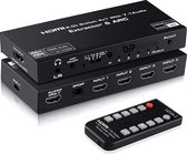 DrPhone ARC8 - 4K@60Hz HDMI 2.0b Switch & ARC/SPDIF – HDCP 2.2 - 4x1 met 7.1 Audio Extractor Atmos 7.1CH/ Optical 5.1CH/3.5mm Audio Out