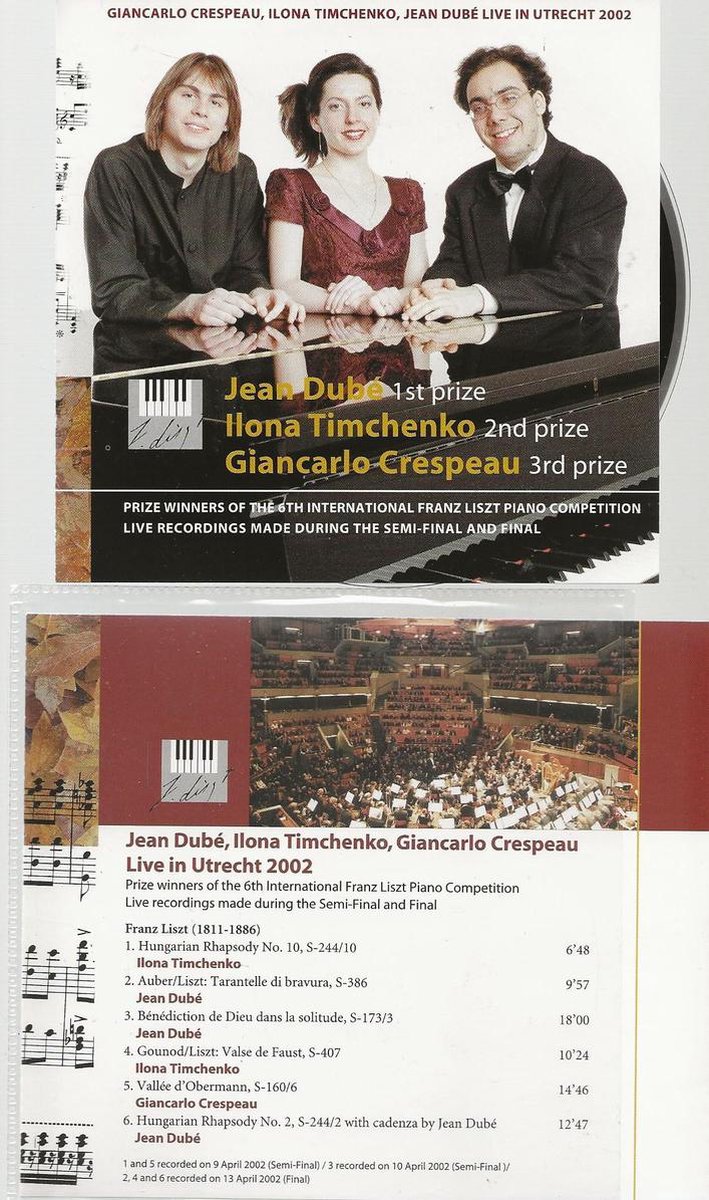 UTRECHT 2003 PRIZE WINNERSFRANZ LISZT PIANO COMP.