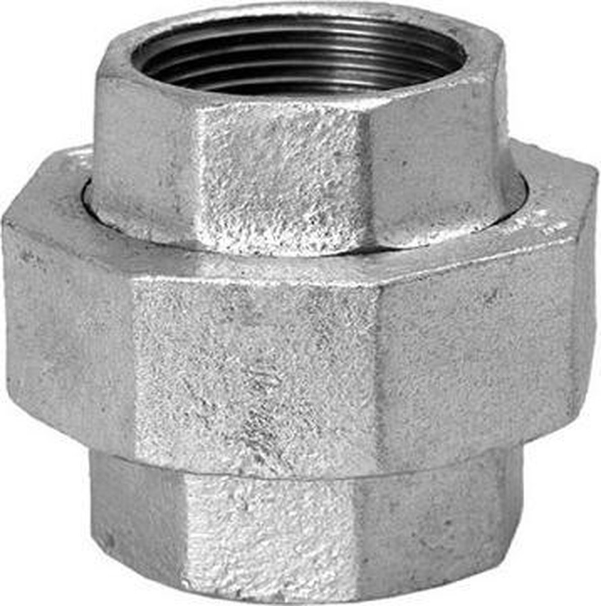Koppeling - 1/4" - No. 340 bi.dr. - DVGW en SVGW certificaat - staal gegalvaniseerd