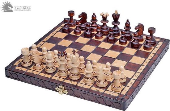 Boek: SMALL PEARL - schaakbord met schaakstukken – Schaakspel -290x145x50 mm, geschreven door Sunrise