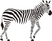 ElitDeco Verwijderbare Muursticker | Zebra Art - 60x90CM | Muurdecoratie | Wanddecoratie | Raamsticker | Poster Zebra