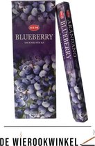 De Wierookwinkel – Doos - Wierook - Blueberry - Blauwe Bes - Blueberry Wierook - Wierookstokjes Blueberry - (HEM) - Wierooksticks - Incense sticks - 6 Kokers - 120 Stokjes