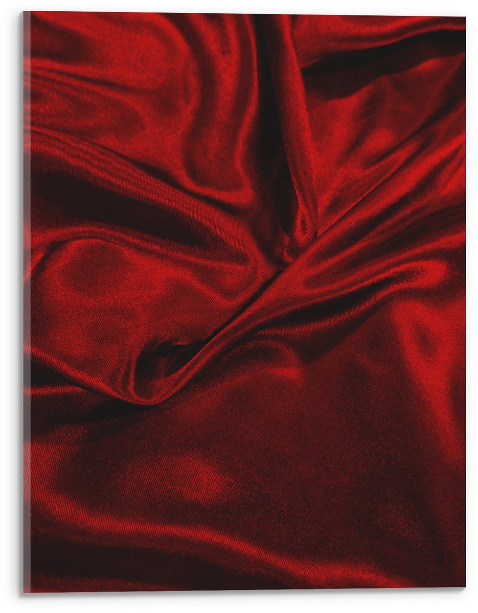 KuijsFotoprint Acrylglas - Rood Fluwelen Deken - 30x40cm Foto op Acrylglas (Wanddecoratie op Acrylglas)