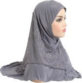 Mooie Grijse hoofddoek, hijab
