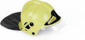 Brandweerhelm met vizier -  Geeft licht in het donker - geel