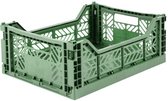 AyKasa Folding Crate Midi Box - Almond Green