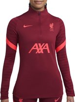 Nike Drill Sportshirt - Maat S  - Vrouwen - Rood - Oranje