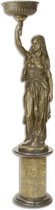 Planter - Oosterse dame - Bronzen beeld - 216 cm hoog