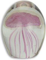 Glazen beeldje - kwal - roze - 9 cm hoog