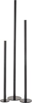 J-Line Set Van 3 Kandelaars Hoog Modern Metaal Blinkend Blauw