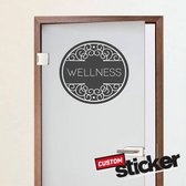 Muursticker - deursticker - Wellness - zwart - 50x46 cm