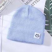 Yufish - Baby - Peuter - Winter muts - Beanie - Smiley logo - Licht blauw
