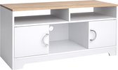 Segenn's  tv meubel - tv kast - Kast - met Melamine Coating - 105 x 42 x 52 cm - Natuurlijk Wit