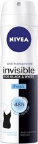 Deodorant Spray Black & White Invisible Fresh Nivea (200 ml)