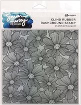 Ranger - Background stamps - Sketched bouquet