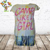 Meisjes t-shirt Camp geel -s&C-98/104-t-shirts meisjes