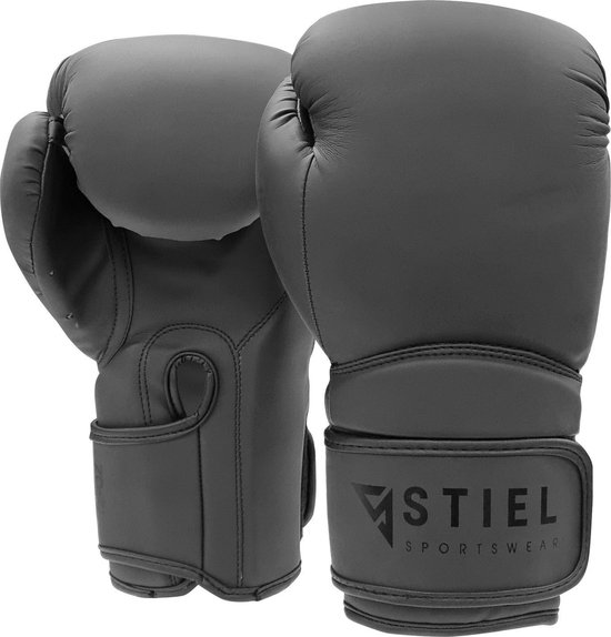 Stiel Metal DX Bokshandschoenen - PU - Matzwart - 12 oz