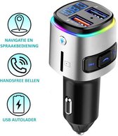 Apeiron Bluetooth FM Transmitter - Auto Lader - Carkit - Handsfree - MP3 - USB - SD Kaart - Snel Lader - Bluetooth Audio Receiver