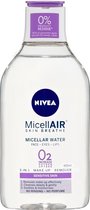 Nivea Micellair Water Skin Breathe O2 Zuurstofboost - Gevoelige Huid - Zonder Parfum - 2 x 400 ml