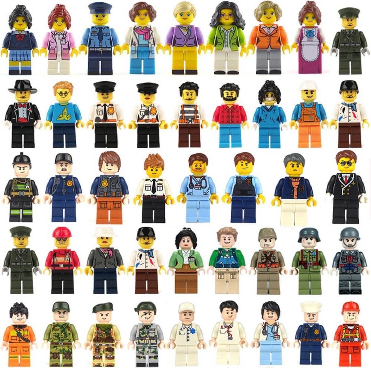 XXL set met 12 figuren / poppetjes (passend op megablocks , banbao, lego)