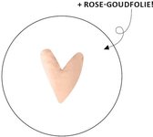 Sluitsticker - Sluitzegel - 25 stuks - Rosé Goud Hart | Trouwkaart - Geboortekaart | Rosé Goud Wit | Hartjes - Hart | Envelop stickers | Cadeau - Traktatie | Leuk verpakt | Huwelijk - Babyshower